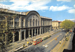 18095" TORINO-STAZIONE PORTA NUOVA " TRAMWAY E AUTOBUS A 2 PIANI-VERA FOTO-CART. POST. SPED.1964 - Stazione Porta Nuova