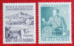 Republican Legislative Assembly 1953 Mi 107 109 Yv 81 83 POSTFRIS / MNH ** TRIEST Zone B TRIESTE STT VUJNA - Neufs