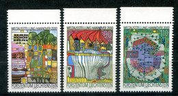 LIECHTENSTEIN 1235-1237 Mnh (Oberrand), Expo 2000 Hannover, Hundertwasser - 2000 – Hanover (Germany)