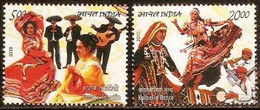 India 2010 India Mexico Joint Issue Music Musical Instruments 2v Set MNH, P.O Fresh & Fine - Puppen