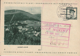 Tchécoslovaquie Entier Postal  Illustré 1937 - Cartoline Postali