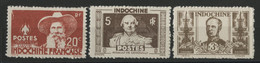 TROIS NON EMIS DE L'ADMINISTRATION FRANCAISE Cote 48 € N° 260 + 263A + 265 Neufs * Toujours Sans Gomme, TB, Voir Suite - Unused Stamps