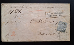 Norddeutscher Postbezirk 1871, Umschlag Rekommandiert WOLFENBÜTTEL Gelaufen HALBERSTADT - Conf. De L' All. Du Nord