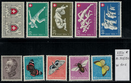 Suisse Schweiz 1950 * MH - Mi 2019 X 20% - Nr. 545 / 554 - Andere & Zonder Classificatie