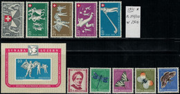 Suisse Schweiz 1951 * MH - Mi 2019 X 20% - Nr. 555 / 565 (Block 14) - Andere & Zonder Classificatie