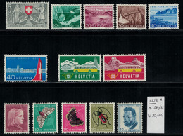 Suisse Schweiz 1953 * MH - Mi 2019 X 20% - Nr. 580 / 592 - Otros & Sin Clasificación