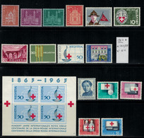 Suisse Schweiz 1963 * MH - Mi 2019 X 20% - Nr. 764 / 788 (Block 19) - Other & Unclassified