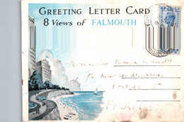 GREETING LETTERCARD: FALMOUTH / 8 Views / CIRC 1952 - Falmouth