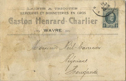 Wavre :  Gaston Henrard- Charlier :  Laines A Tricoter  1928  ( 2 Scans ) - Wavre