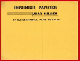 Buvard Imprimerie Papeterie Jean Gilles à Paris. - Cartoleria