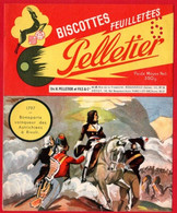 Buvard Biscottes Pelletier, Feuilletées. Bonaparte Vainqueur Des Autrichiens. - Bizcochos