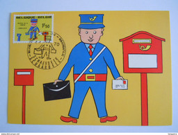 België Belgium 1970 Maximum Jeugfilatelie Philatélie De La Jeunesse Postman Facteur Brievenbus Boîte Aux Lettre Cob 1528 - 1961-1970