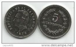 El Salvador 5 Centavos 1976. - Salvador
