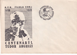 A19363 - CENTENARUL TUDOR ARGHEZI AFR FILIALA GORJ COVER ENVELOPE UNUSED 1980 REPUBLICA SOCIALISTA ROMANIA RSR - Cartas & Documentos