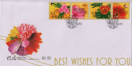 Taïwan (Formose) Y 2637, 2638, 2639, 2640; M 2726, 2727, 2728, 2729; Enveloppe FDC,Greeting 2001 - Unused Stamps