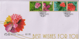 Taïwan (Formose) Y 2641, 2642, 2643, 2644; M 2730, 2731, 2732, 2733; Enveloppe FDC,Greeting 2001 - Unused Stamps