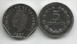 El Salvador  5  Centavos 1991. High Grade - El Salvador