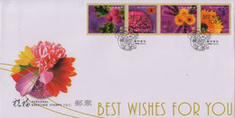 Taïwan (Formose) Y 2649, 2650, 2651, 2652; M 2738, 2739, 2740, 2741; Enveloppe FDC,Greeting 2001 - Unused Stamps