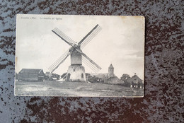 Knokke Knocke-sur-Mer Le Moulin Et L`église - Knokke