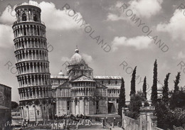 CARTOLINA   PISA,TOSCANA,TORRE PENDENTE E ABSIDE DEL DUOMO,STORIA,CULTURA,RELIGIONE,MEMORIA,BELLA ITALIA,VIAGGIATA 1958 - Pisa