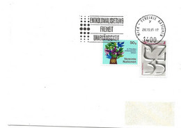 248 - 99 - Enveloppe ONU Vienne Avec Oblit Mécanique 1985 "Entkoloniallisierung Freithet ..." - Covers & Documents