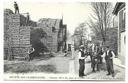 PARIS - Société Des Charbonniers - Chantier 43 Et 45 Quai De Grenelle (côté Nord) - L'Empilage Des Buches - Arrondissement: 15