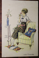 AK CPA 1920 Frauen Litho Mode Hutmode Luxembourg Les Fleurs Femme - Non Classés