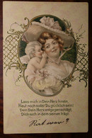 AK CPA 1904 Femme Kind Matter Frau Kind Engel Ange Art Nouveau Jugendstil Cpa Gaufrée Luxembourg - Other & Unclassified