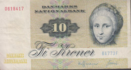 1972. DANMARK. DANMARKS NATIONALBANK 10 KRONER SERIE 1972. Fold.  - JF429805 - Danemark