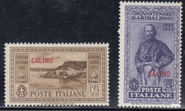1932 2 Valori Sass. 24-26 MNH** Cv 140 - Egeo (Calino)