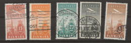 1934 USED Denmark Mi 217-21 - Luftpost