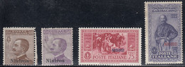 1932 4 Valori Sass. N. 6/7-22-26 MNH** Cv 157,5 - Egeo (Nisiro)