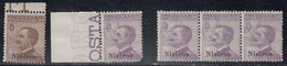 1912 5 Valori Sass. N. 6/7 MNH** Cv 55 - Aegean (Nisiro)