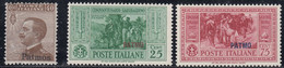 1912/1932 3 Valori Sass. N. 6-19-22 MNH** Cv 152.5 - Egeo (Patmo)