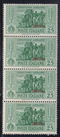 1932 Blocco Di 4 Valori Sass. N. 19 MNH** Cv 280 - Egeo (Patmo)