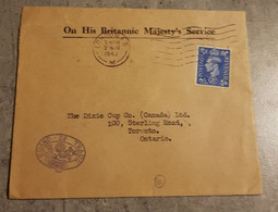 LONDON GREAT BRITAIN COVER CIRCULED SEND TO CANADA YEAR 1943 - Sonstige & Ohne Zuordnung