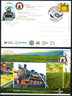 Argentina 2022 Tafí Viejo Philatelic Exhibition Card. Citrus Postmarks. Lemons, Railways. - Interi Postali