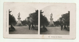 ESTATUA DE MAZZINI   - CARTA STEREOSCOPICA - Photos Stéréoscopiques