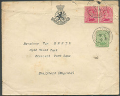 5 Et 10 Centimes (paire) De L'Emission Albert 1915 Obl. Sc Ste-ADRESSE (POSTE BELGE) sur Enveloppe (ill. CHAMBRE DES REP - Other & Unclassified