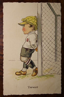 AK CPA Kinder Freunde Freuden Torwart Enfant Goal Gardien De But Football - Fútbol