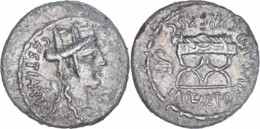 Rome - République - 67 Av. JC - Denier - PLAETORIA - Chaise Curule - RRC 409/2 - 08-206 - Republiek (280 BC Tot 27 BC)