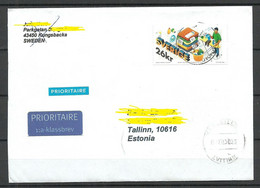 SCHWEDEN Sweden 2022 Air Mail Cover To Estonia - Covers & Documents