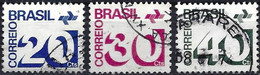 Brazil 1972/73 - Mi 1343/44/63 - YT 1028/30 ( Mark Post And Emblem ) - Used Stamps