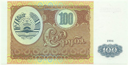 Tajikistan - 100 Rubles - 1994 - P 6 - Unc. - Serie AE - Tadjikistan