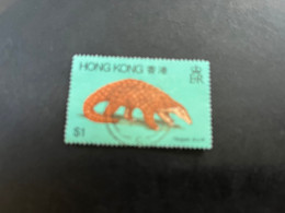 (stamp 8-10-2022) Used Hong Kong Stamps - 1 Stamp (Pangolin - COVID-19 Animal ?) - Gebraucht