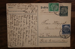 AK 1938 Apolda Deutsches Reich Dt DR Cover Germany La Courneuve France Entier - Cartas & Documentos