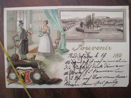 AK 1899 CPA Geneve Suisse DR Suchard Schokolade Litho Werbung Heiligenstein - Autres & Non Classés