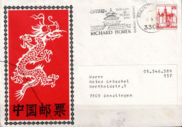 Berlin - Chinesisches Neujahr [Werbung Borek] (MiNr: PU 67 B2/001a) 1979 - Siehe Scan - Privé Briefomslagen - Gebruikt