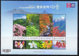 China Taiwan 2014 The 30th Asian International Stamp Exhibition — Four Seasons Of Beautiful Taiwanese Vistas MS MNH - Ongebruikt