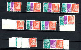 SWITZERLAND, FRANCHISE STAMPS GRILLED PAPER, NO NUMBER OF CONTROL LOT OF 10 SETS - Portofreiheit